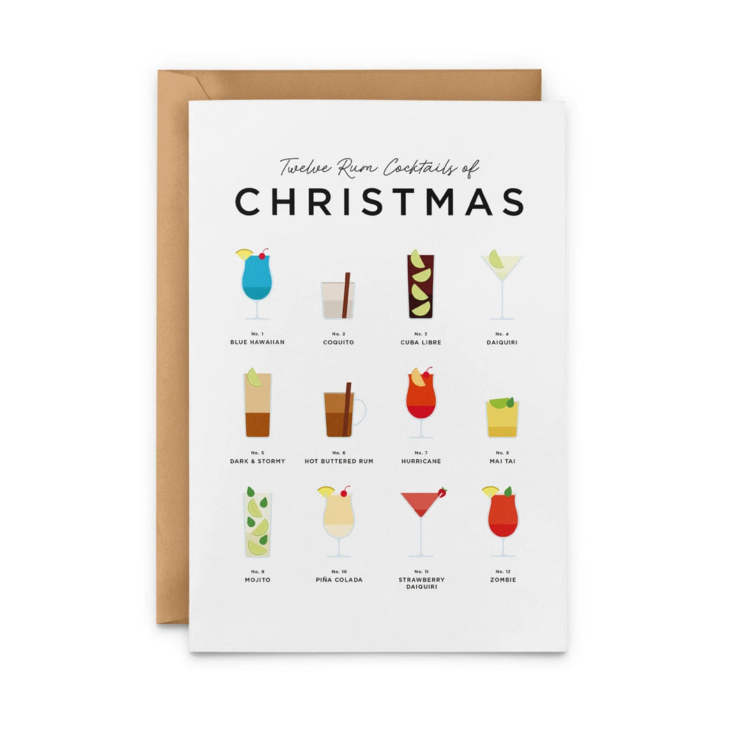 Twelve Rum Cocktails of Christmas Card
