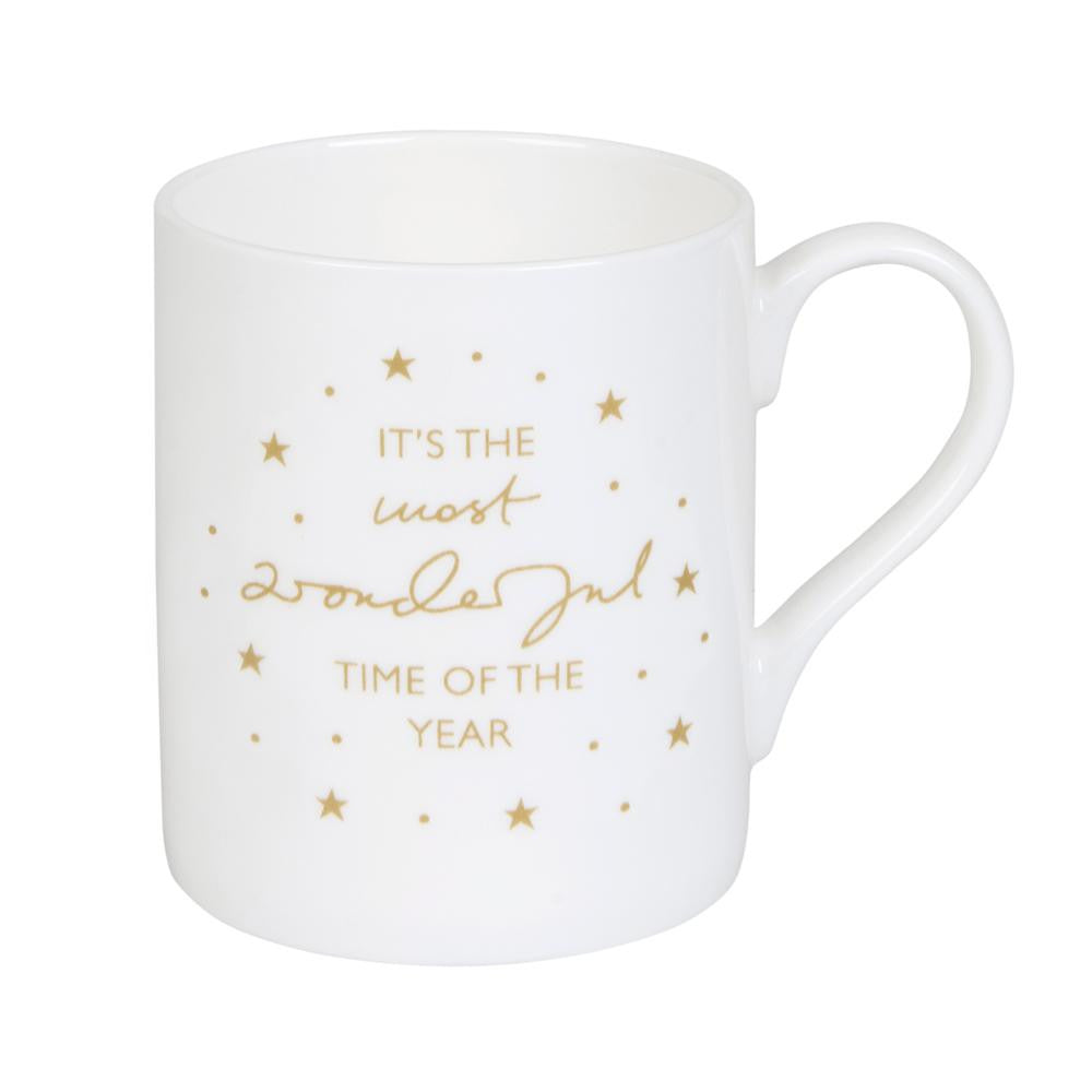 Sophie Allport Holly & Berry It's The Most Wonderful Time of the Year Mug boxed