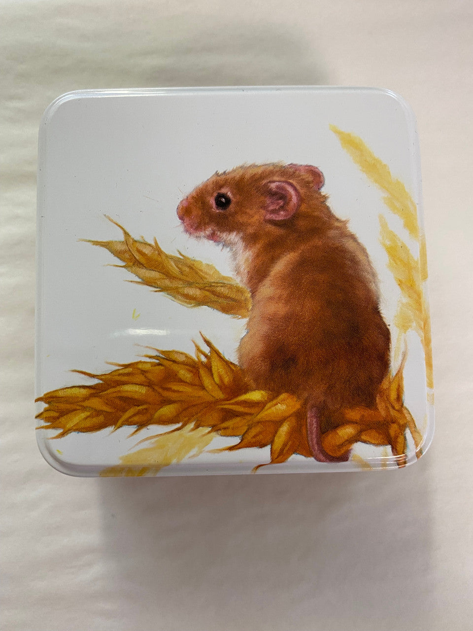 Jo Stockdale Countryside Friends Small Square Tins. Fieldmouse