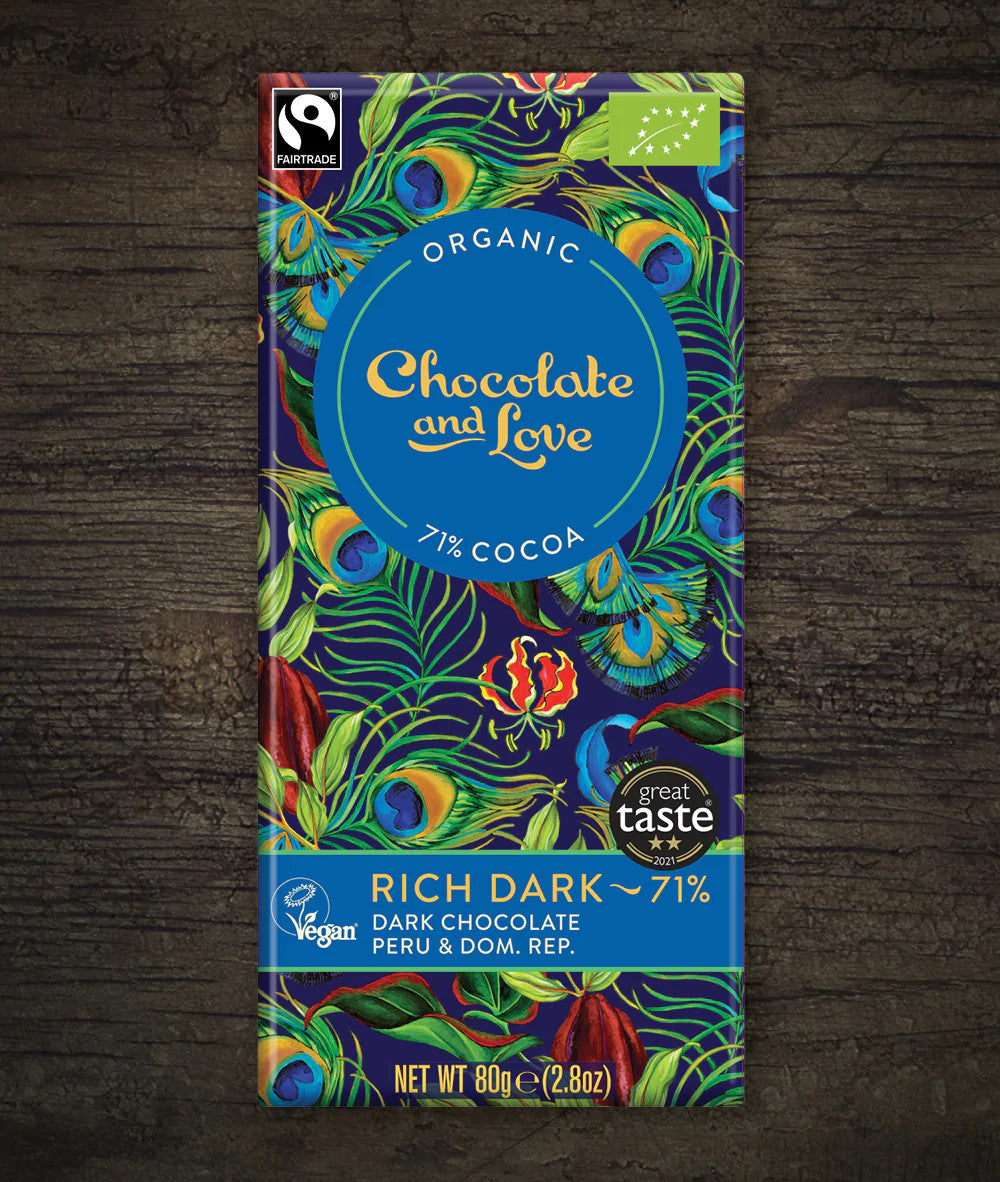 Chocolate and Love Rich Dark Chocolate Bar 80g