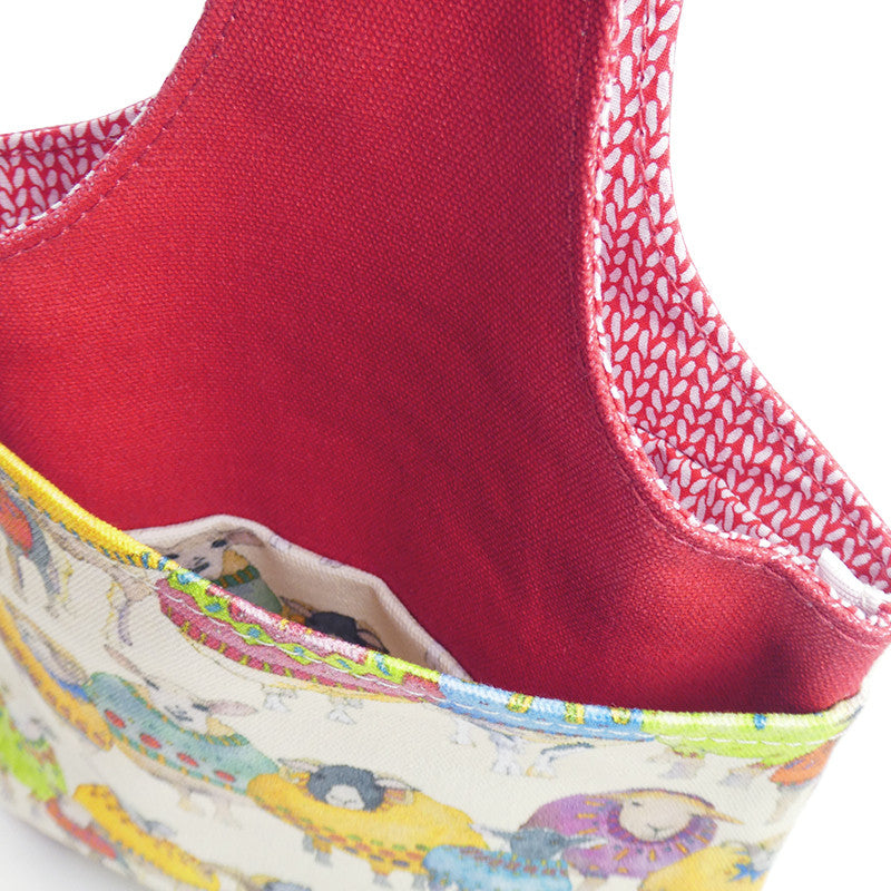 Sheep in Sweaters 100% cotton Small Wrist Bag from Emma Ball.