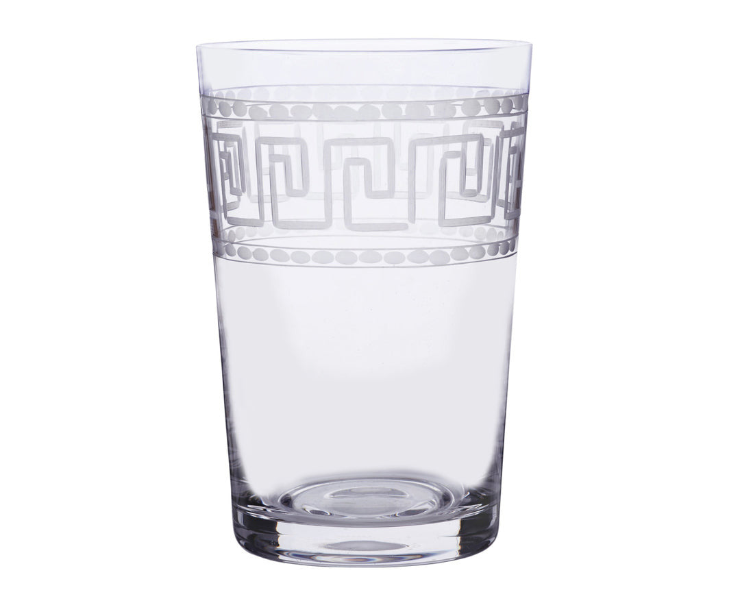 Tumbler with Greek Key Design by The Vintage List.