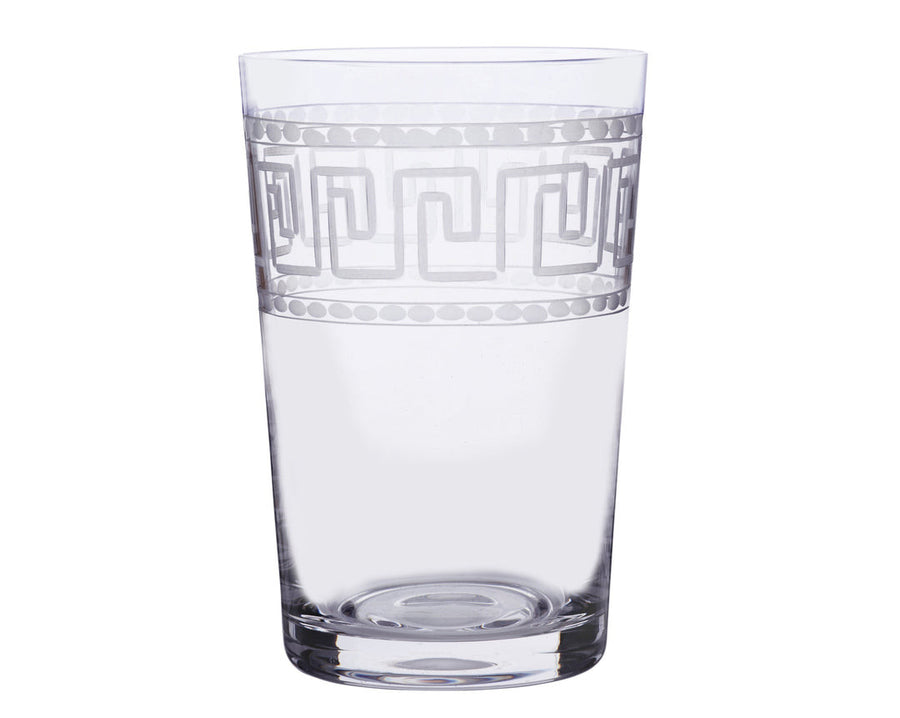 Tumbler with Greek Key Design by The Vintage List.