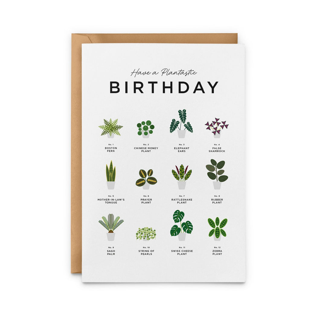 Have a Plantastic Birthday Card by Everlong Print Co.