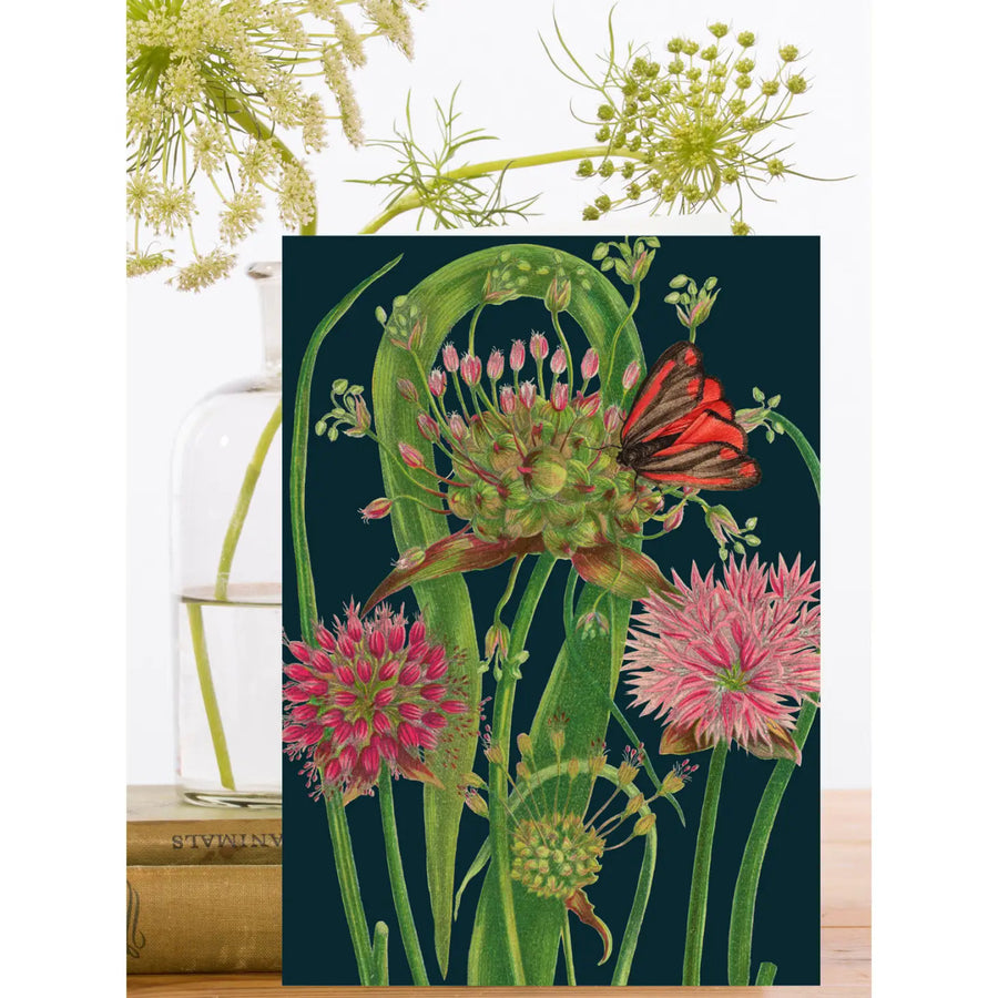 Midnight Alliums Card by Madame Treacle.