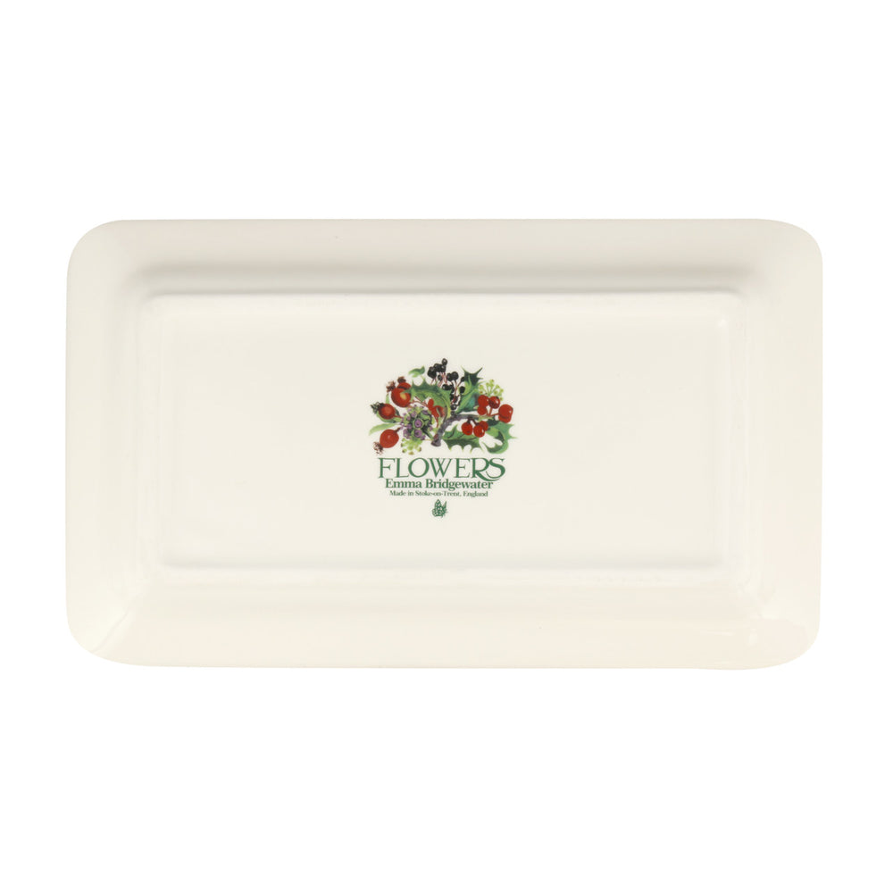 Handmade medium oblong plate in Emma Bridgewater's Hawthorn & Ivy pattern.