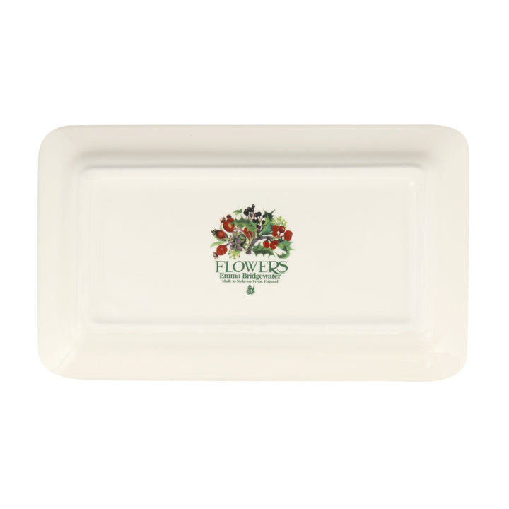 Handmade medium oblong plate in Emma Bridgewater's Hawthorn & Ivy pattern.