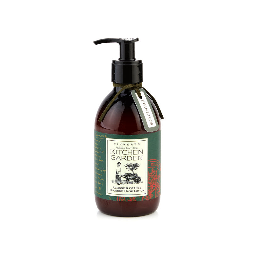 Kitchen Garden Almond & Orange Blossom Hand Lotion by Fikkerts of England.