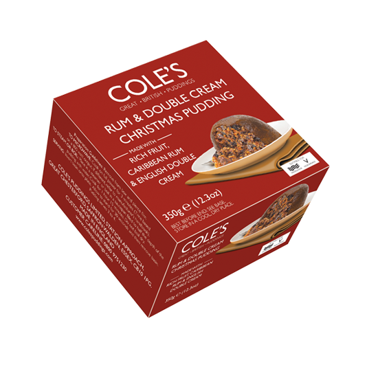 Cole's Rum & Double Cream Christmas Pudding.