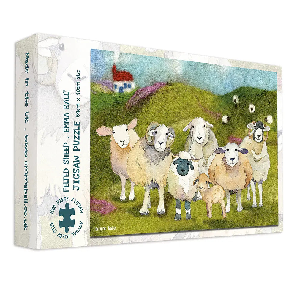 Felted Sheep 1000 piece puzzle by Emma Ball.