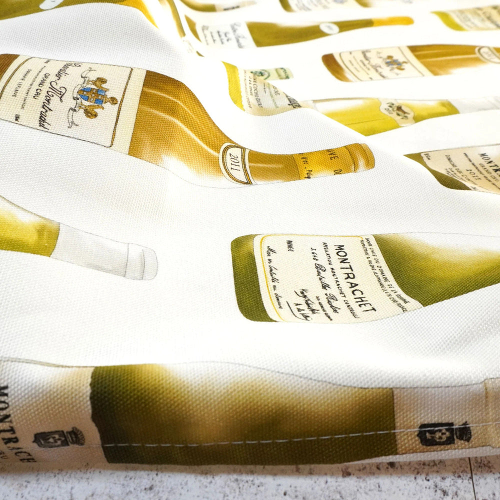 White Burgundy Cotton Tea Towel by Corinne Alexander.