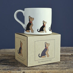 Pottery Yorkshire Terrier mug from Sweet William Designs.