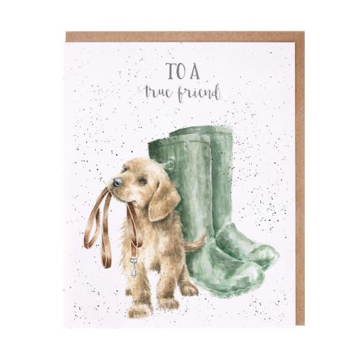 'True Friend' Greetings Card by Hannah Dale for Wrendale Designs.