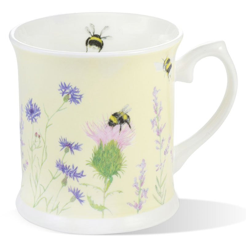 Mosney Mill Bee & Flower Yellow China Mug