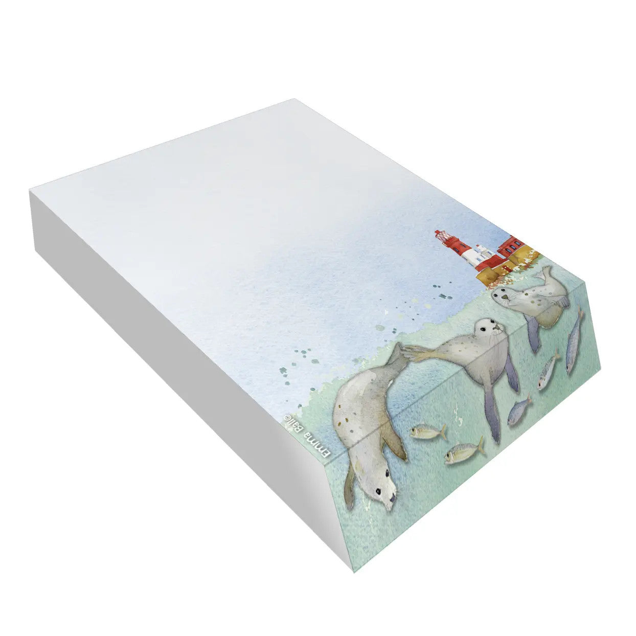 Swimming Seals slant pad from British artist Emma Ball.