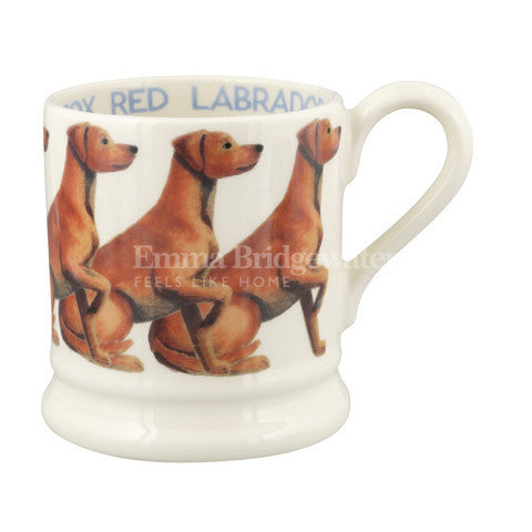 Emma Bridgewater Fox Red Labrador Half Pint Mug. Made in England.