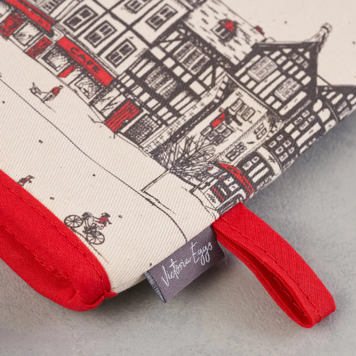 Santa's Sleigh Oven Mitt by Victoria Eggs