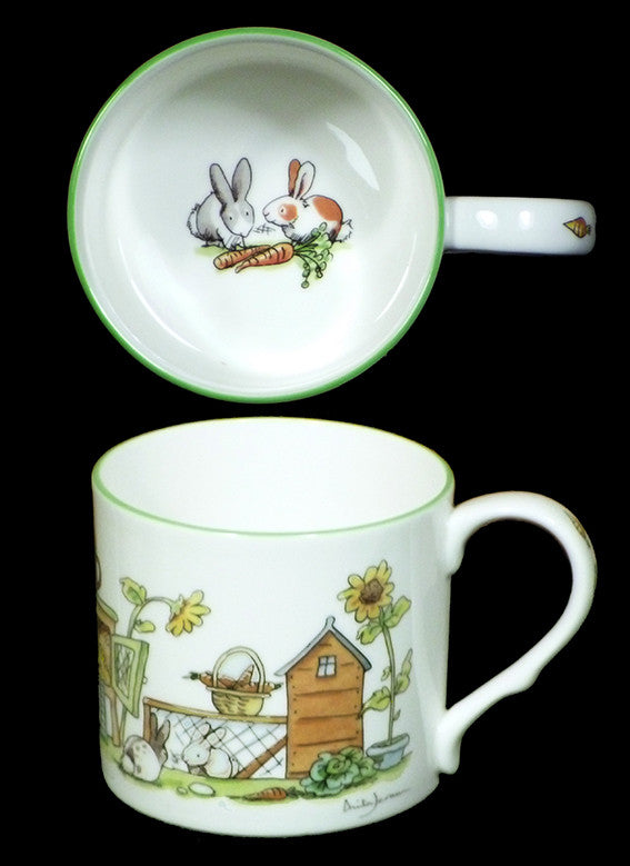 Bunny Boulevard mug by artist Anita Jeram from Two Bad Mice.