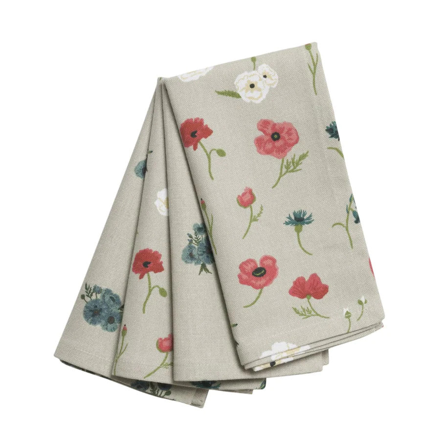 Sophie Allport Poppy Meadow Set of 4 Napkins