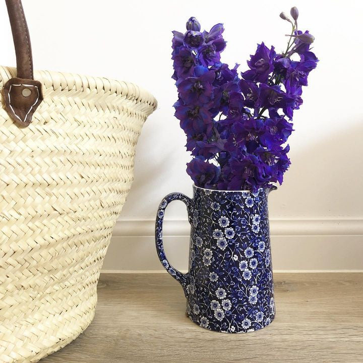 Burleigh Blue Calico Large Tankard Jug