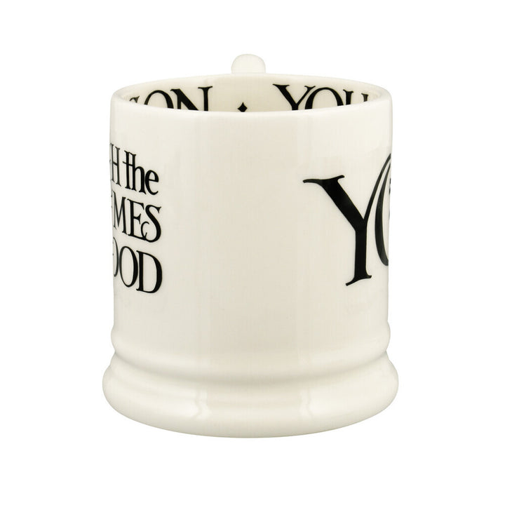 Black Toast You & Me Set of 2 1/2 pint mugs by Emma Bridgewater