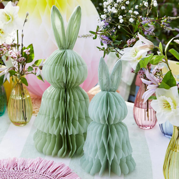 Sweet Meadow Honeycomb Green Bunny by Talking Tables.