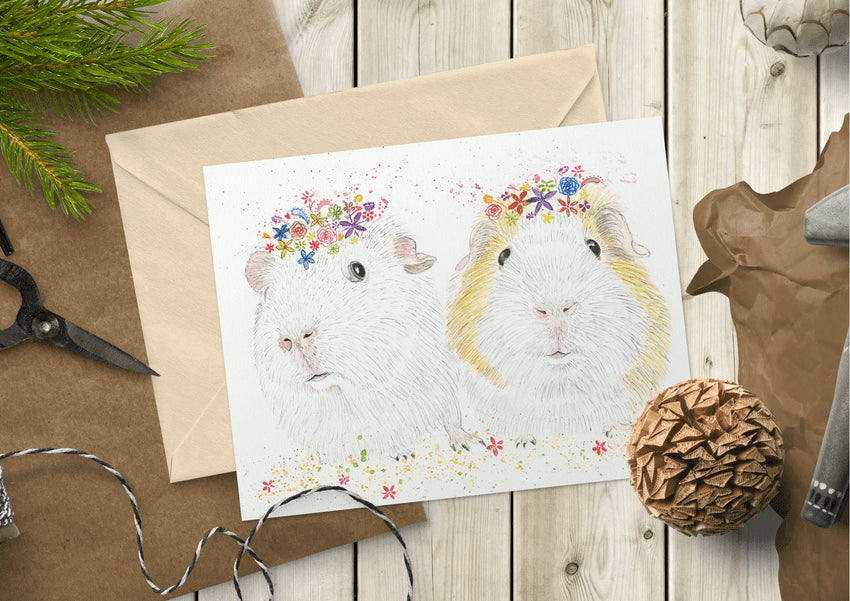 Bubble and Squeak Blank Greetings Eco Card by Jen Winnett