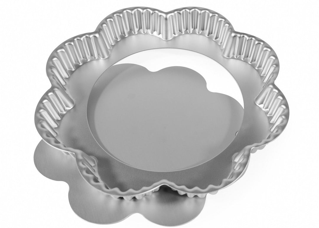 9 inch Petal Shaped loose based Fluted Flan Pan