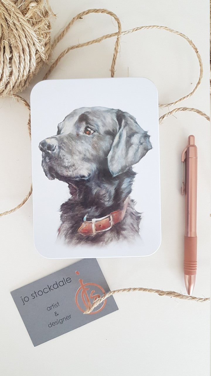 Jo Stockdale Best Friends Black Lab Small Rectangular Tin.