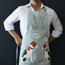 Organic cotton Jack Russell apron from Sweet William Designs.