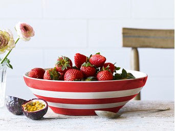Cornishware Serving Bowl - red