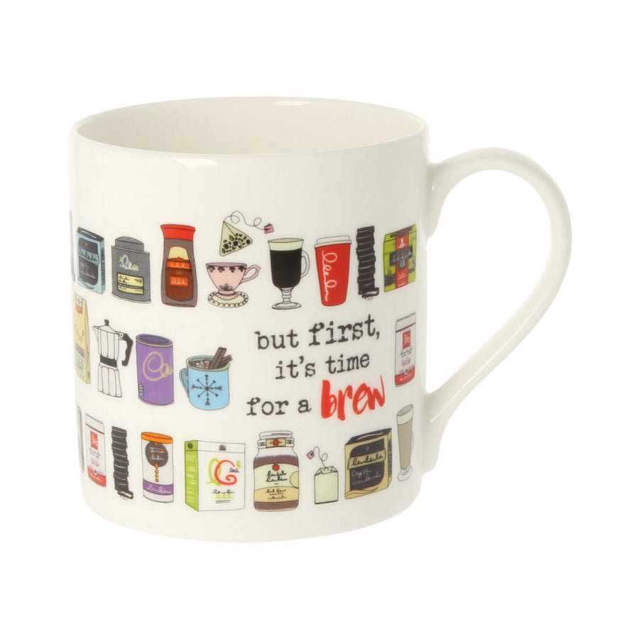 Time for a Brew Bone China Mug by Dandelion Stationery