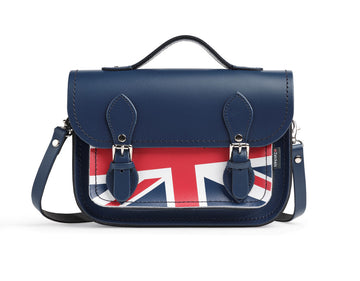 Handmade Leather Union Jack Midi Satchel by Zatchels. Image