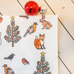 Winter Wildlife Tea Towel by Alison Gardiner.