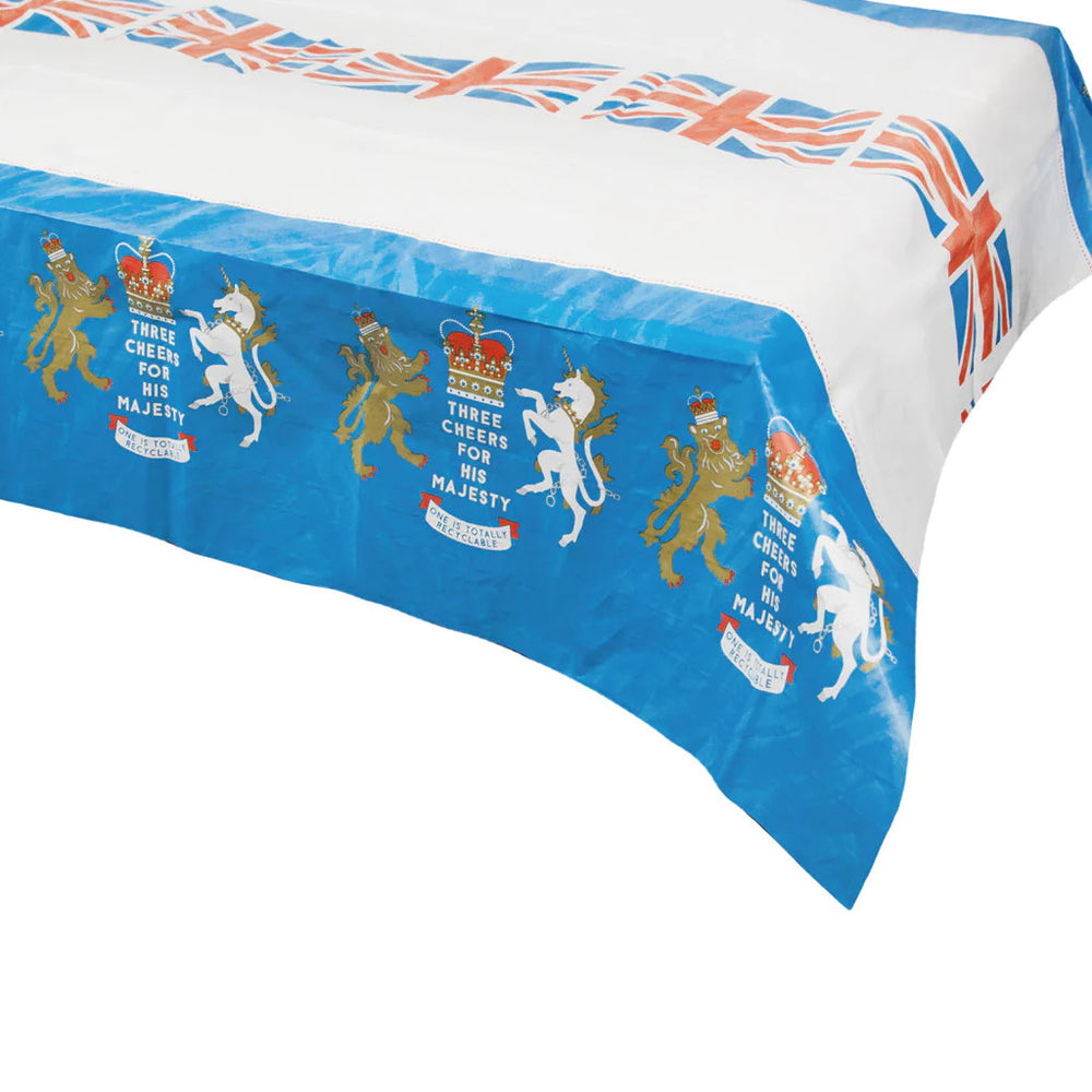 Coronation Recyclable Table Cover by Talking Tables.