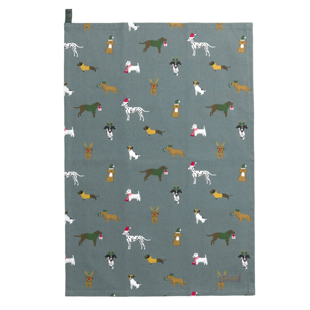 Sophie Allport Christmas Dogs Set of 2 Tea Towels