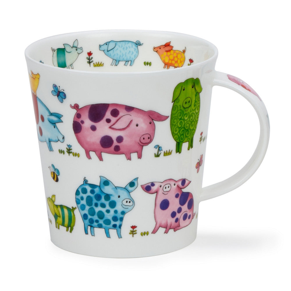 Dunoon Cairngorm Bright Colors Pig Fine bone china mug