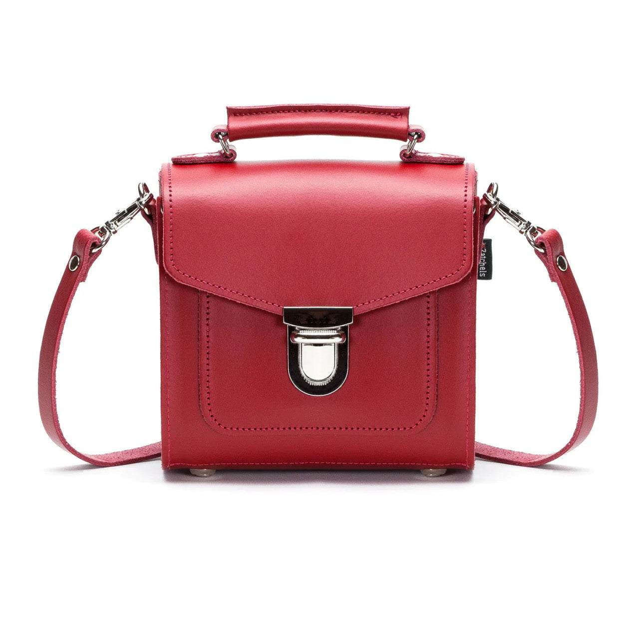 Handmade Leather Sugarcube Plus Handbag in Red by Zatchels.