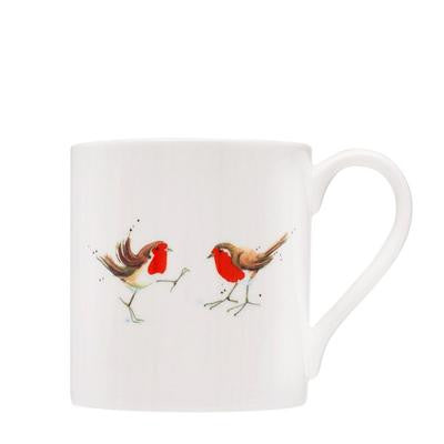 Winter Robin Bone China Mug by Jane Abbott.