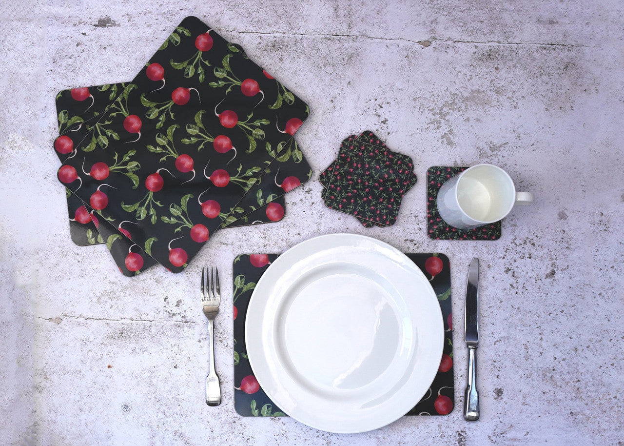 Radish Coasters by Corinne Alexander.