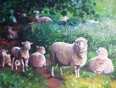 Sheep in Shade 1000 Piece Jigsaw Puzzle.