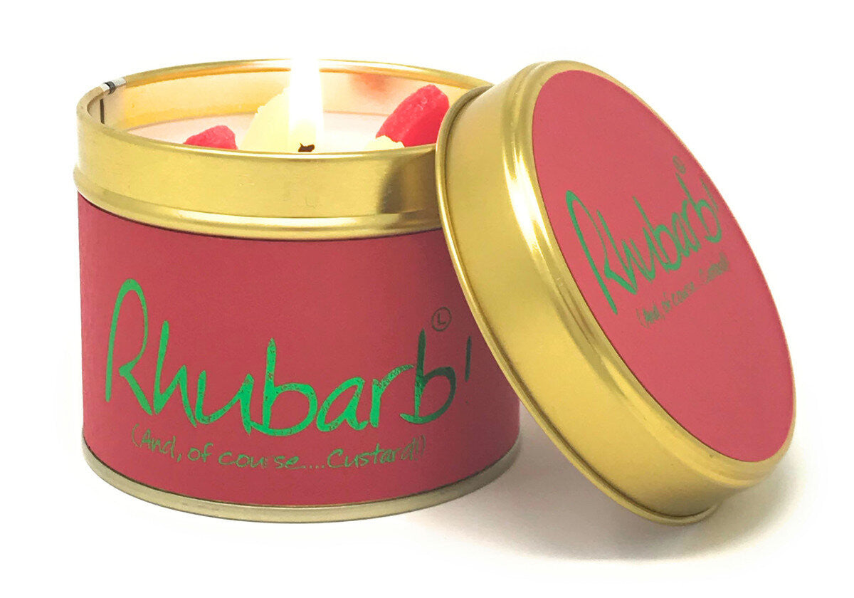 Rhubarb Scented Candle from Lily-Flame. Handmade in England