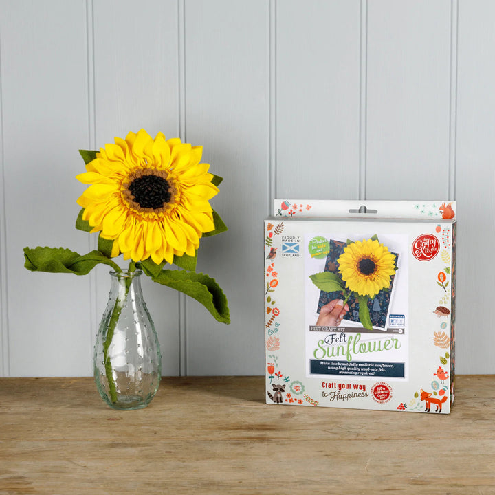 Felt Sunflower Craft Kit from The Crafty Kit Co. Made in Scotland