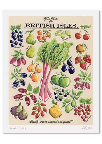 Kelly Hall Fresh Fruits Print. Printed in England.