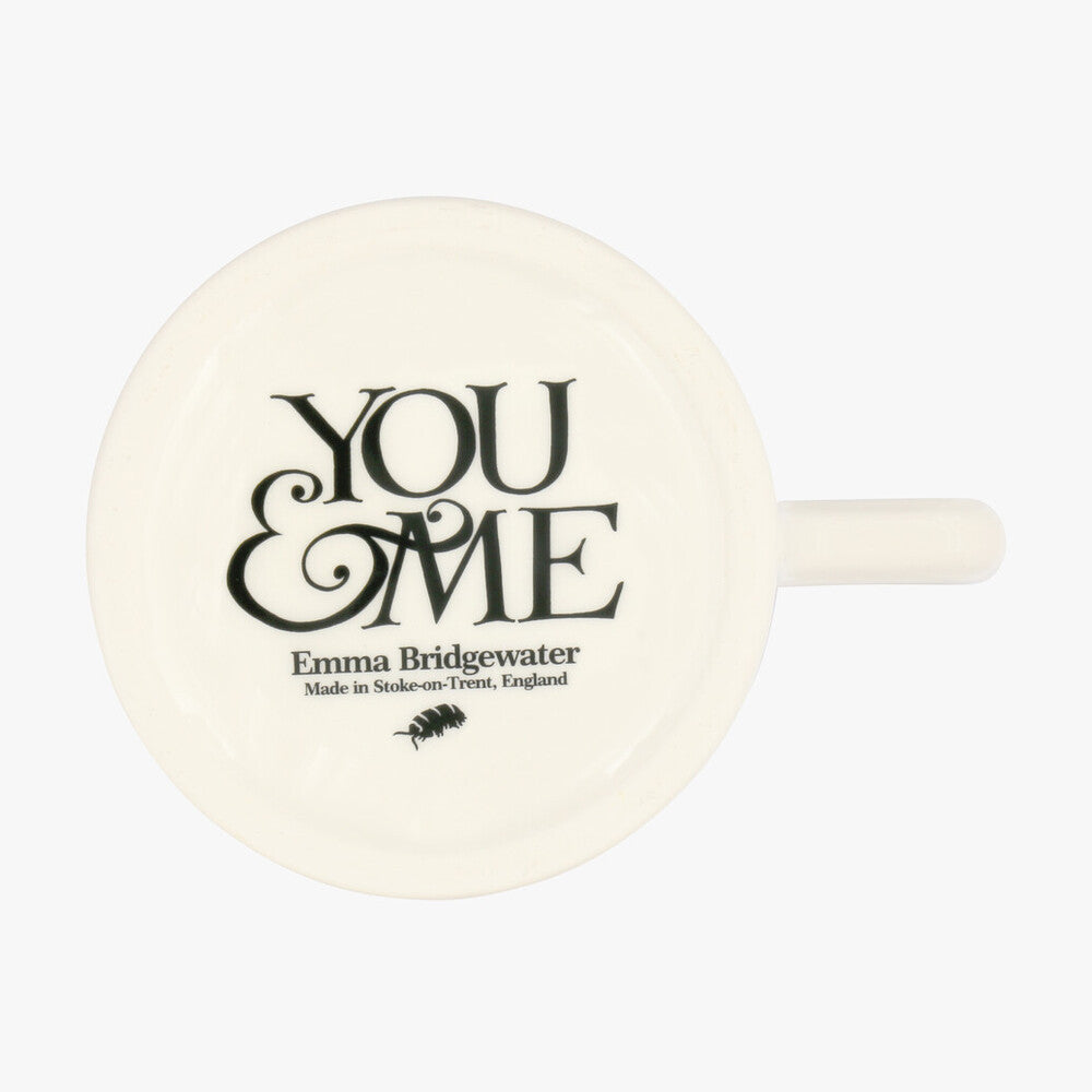 Black Toast You & Me Set of 2 1/2 pint mugs by Emma Bridgewater