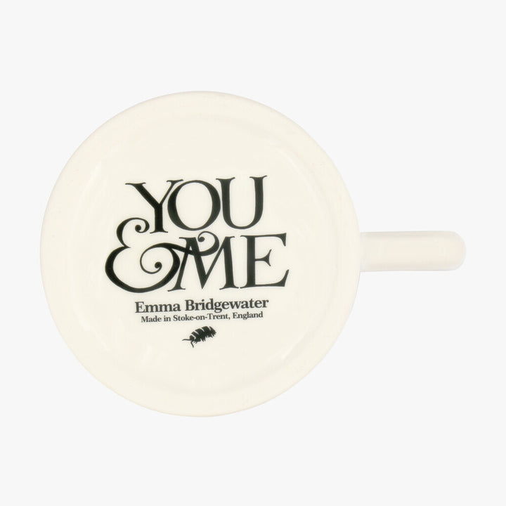 Black Toast You & Me Set of 2 1/2 pint mugs by Emma Bridgewater