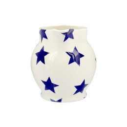 Emma Bridgewater Blue Star Half Pint Jug. Handmade in England.
