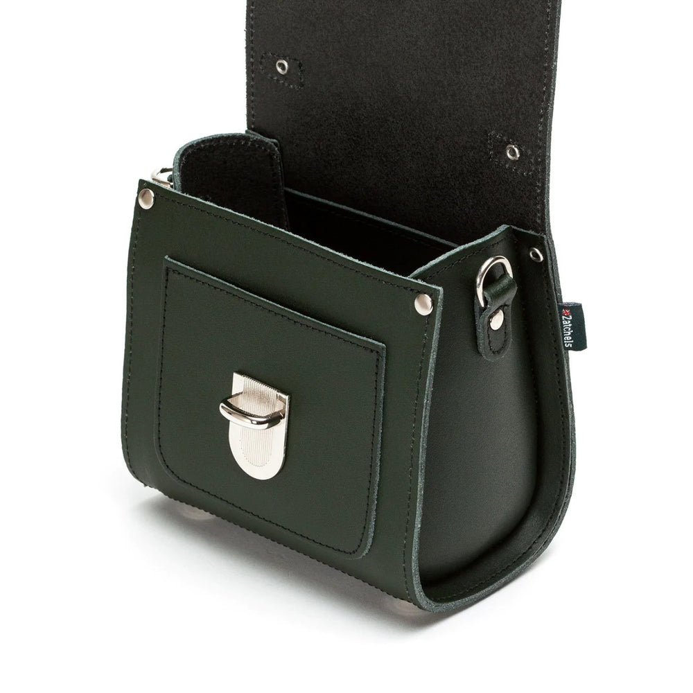 Handmade Leather Sugarcube Plus Handbag in Ivy Green by Zatchels.