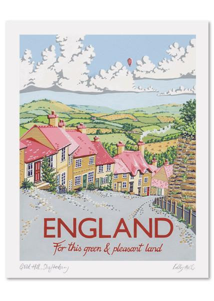 Kelly Hall England Print. Printed in England.