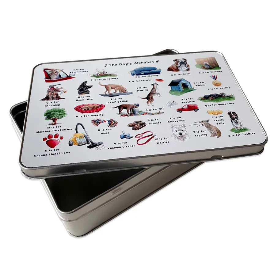 The Dog's Alphabet Storage Tin